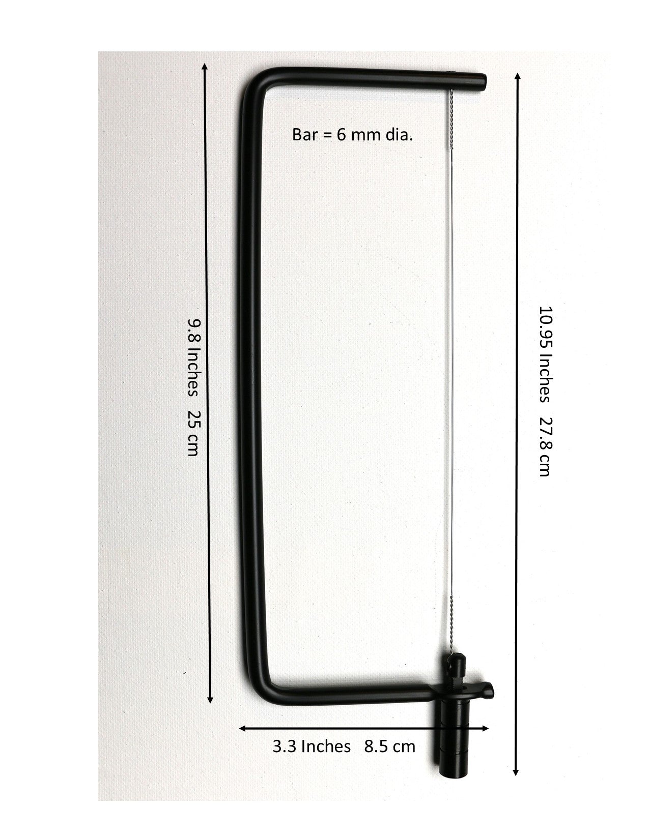 10" Cheese Slicer Hardware Kit, 5 Pieces, Black Finish
